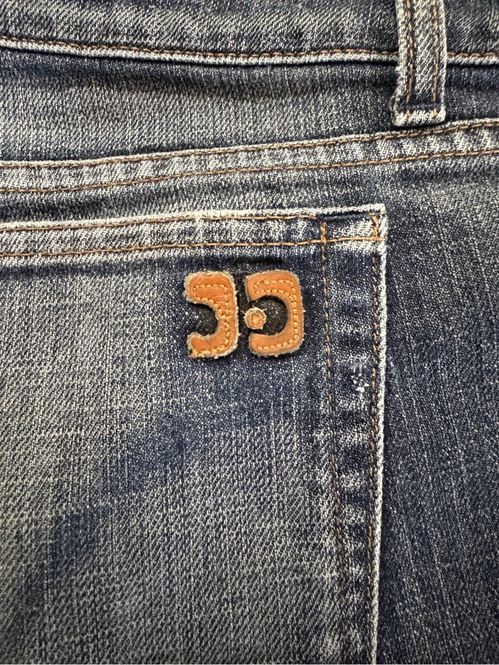 Joe's Jeans Blue Denim Boot Cut with Tan Logo Detail